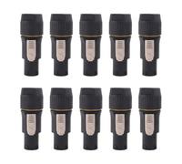 Eighosee 10pcs 3pins True Blocking Jack Connector NAC3FX-W NAC3MX-W PA66 Materiale IP65 IPGLICE Attraverso 10 FEMMA FEMMA