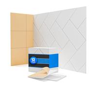 Eighosee 12 Pezzi Acustici Autoadesivi, 12 Pollici X 12 Pollici X 0,4 Pollici da Parete Insonorizzati Design di Giunzione, per Pareti di Casa