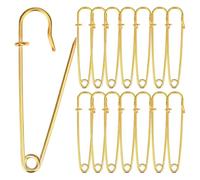 Eighosee 15 Pezzi di Spille di Sicurezza in Acciaio per Coperte Spille di Sicurezza in Acciaio Extra Pesante da 4 "per Vestiti