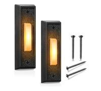 Eighosee 2 Pezzi Interruttore Porta da Garage Montato A Parete, Pulsante del Campanello Illuminato con Luci A LED