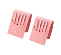 Eighosee 2 Set di Pinzette per Sopracciglia In Acciaio Inossidabile, Pinzette per Sopracciglia, Set per Rifinire Le Sopracciglia, Rosa