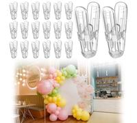 Eighosee 20 Pezzi di Clip per di Palloncini, Morsetti A Molla Trasparenti In Plastica da 2,4 Pollici, Clip per Kit di Palloncini, Decorazioni di Compleanno,