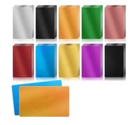 Eighosee 200 Pezzi Grezzi per Incisione su Metallo Foglio di Alluminio Colorato Incisione Biglietti da Visita Incisione Multiuso Facile Installazione (10 Colori)