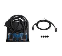 Eighosee 3.5'' 2 USB3.0 A Hub + HD Audio a 20Pin Header Floppy Pannello Drive Frontale