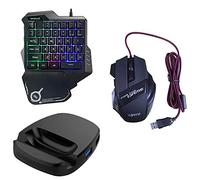 Eighosee 3 in 1 Bluetooth One-Handed Keyboard Mouse Converter Combo per Android/IOS AOV Mobile Game