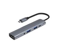 Eighosee 5 in 1 Tipo C HUB a 4K USB 3.0 2.0 USB-C 60W Ricarica Audio per Pro/Air con USB C Laptop