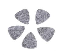 Eighosee 5 plettri morbidi in feltro duro per ukulele, mandolino, chitarra, colore grigio