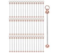 Eighosee 50 Pezzi di Barre Perline Vuote, Ciondoli per Barre con Perline DIY, Accessori per La Realizzazione di Ciondoli per Progetti Artigianali