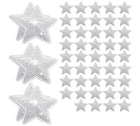 Eighosee 50 Pezzi di Paillettes Un da Cucire Termoadesive Toppe Ricamate Un Toppa per Riparazione Un Forma di DIY ()