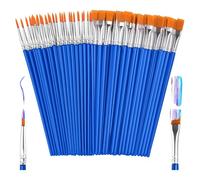 Eighosee 50 Pezzi di Pennelli per Pittura Alla Rinfusa Piccoli, Pennelli per Pittura per Bambini, Set di Pennelli per Pittura di Dettaglio per Modelli di Tela, Viso