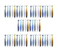 Eighosee 50 Pezzi Morbida in Silicone Verme Marino Swimbait Streamer Accessori per la Pesca con in Silicone 7 cm