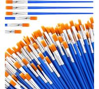 Eighosee 500 Pezzi di Pennelli Piatti per Pittura All'Ingrosso per In Classe, Pittura Acrilica A Olio, Pittura Ad, Pittura su Tela, Pittura del Viso
