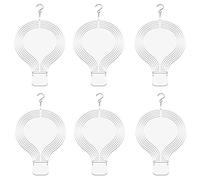 Eighosee 6Piece Sublimation Wind Spinner Blanks 3D Wind Spinners Hanging Wind Spinners per la Decorazione del Giardino Esterno F-8 Pollici