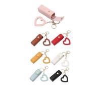 Eighosee A Forma di Borsa per, con Moschettone, In Pelle PU, In Acciaio, Mini Contenitore per con Ciondolo A Forma di Cuore, Organizer per Chiavi