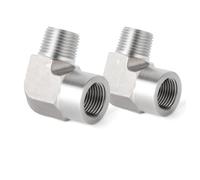 Eighosee Acciaio Inossidabile A 90 Gradi Barstock Street Elbow 2pcs, Connettore per Tubo Femminile NPT da 1/4 Pollice NPT da 1/4 Pollici NPT Giote