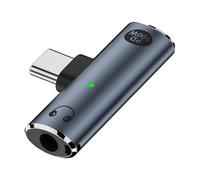 Eighosee Adattatore da USB C A Jack Audio con Ricarica Rapida da 100 W, 2 in 1 da USB C A 3,5 mm per Cuffie Femmina per Interfaccia di Tipo C, Serie A