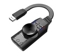 Eighosee Adattatore Esterno per Scheda Audio USB 7.1 Canale, Scheda Audio per Giochi per Computer USB 3.5mm, Adattatore USB per Cuffie da Gioco.