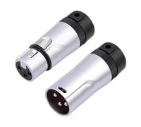 Eighosee Adattatore per Microfono XLR Compatto/Femmina, Regolabile, Angolo Retto di 90°, Connettore per Saldatura XLR A 3 Pin, estremità XLR A 3 Pin