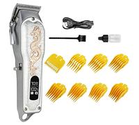 Eighosee All Metal Dragon Pattern Retro Tagliacapelli Elettrico Tagliacapelli Ricaricabile Tagliacapelli LCD Macchina da Barbiere Dedicata Ai Capelli,A