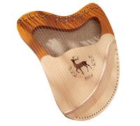 Eighosee Arpa Lira Arpa Lira di Alta Qualità Arpa Lira In Legno Massello di Mogano Strumento con Scatola Corde di Ricambio 32 Corde