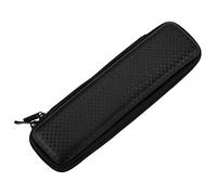 Eighosee Astuccio per matite, penne e cosmetici, con tasca porta pennelli e trucchi, stile retrò, colore: nero, Nero