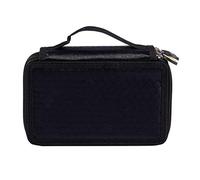Eighosee Astuccio portapenne a 3 strati Oxford per studenti, portapenne, per trucchi, nero, Nero