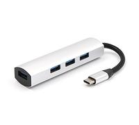 Eighosee Cavo da tipo C a VGA/cavo video/cavo di conversione/hub USB 3.1 a 3 porte (argento)