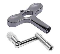 Eighosee Chiave universale a movimento continuo per accordatura batteria, strumento hardware per percussioni + chiave a percussione a trazione quadrata