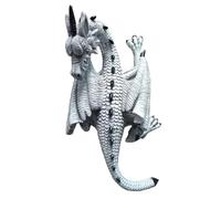 Eighosee Ciondolo da Giardino con Testa e Coda di Drago Volante Bianca Oscillante, Decorazione per La Casa, Ornamenti, in Resina