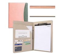 Eighosee Combinazione di Cartelle per Appunti, Appunti di Archiviazione con Copertina Adatta per Blocco Note di Riunioni di Uffici Scolastici Aziendali nel Compensato A
