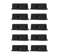Eighosee Confezione da 10 Portapenne In Silicone, Portapenne Adesivo per Scrivania, Portapenne Singolo In Gomma con Clip per Penna per Aula 6 cm Nero