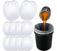 Eighosee Confezione da 10 Sacchetti Filtranti A Maglia Fine - Adatti A Secchi da 5 con Filtro In Nylon con Coulisse Estensibile per Liquidi e Uso In Giardino