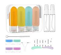 Eighosee Confezione da 16 Bottiglie da Viaggio Set Contenitore da Viaggio Bottiglia da Viaggio per Articoli da Toeletta In Silicone per Articoli da Toeletta, Ricaricabile A Prova di Perdite