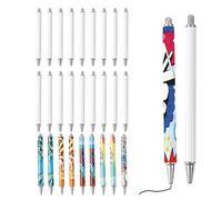 Eighosee Confezione da 30 Penne A Sublimazione Vuote con Pellicola Termoretraibile, Penna A Sublimazione Personalizzata In Alluminio per DIY, Ufficio, Scuola