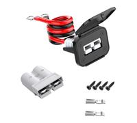 Eighosee Connettore Anderson, Connettore Rapido di Collegamento/Scollegamento Della Batteria 8AWG 50AMP, Connettore del Della Batteria da 1,64 Piedi, Cablaggio del Verricello