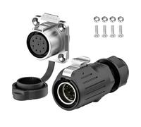 Eighosee Connettore Industriale Impermeabile IP68 Connettore Circolare A Innesto Rapido Connettore A Guscio Anti-Interferenza Durevole (9 Pin)