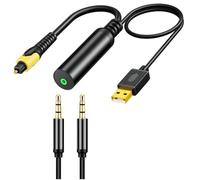 Eighosee Convertitore Audio Digitale In Fibra Ottica Ottico A 3,5 mm Convertitore Fibra A 3,5 mm Convertitore Audio Digitale USB Fibra Ottica Spdif A 3,5 mm Convertitore Audio