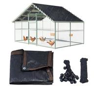 Eighosee Copertura per Pollaio, Telo Ombreggiante UV 90% per L'Estate, 11,5 X 6,6 Piedi, Copertura per per con 20 Corde Elastiche A Sfera