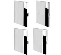 Eighosee Custodie per Biglietti da Visita Porta Biglietti da Visita in Confezione da 4, Portaoggetti in Acciaio Inossidabile Custodie Tascabili per Carte D'Identità Carte di Credito