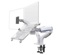 Eighosee Desktop F160-2 Bracci A Molla Doppia per Supporto Monitor da 17" -27" Supporto per Laptop Air Mount Stand Carico 2-9kg A