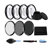 Eighosee Filtro Macro Up da 62 MM +1+2+4+10 Set +ND2 4 8 Filtro Obiettivo Fotocamera+Cappuccio per