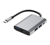 Eighosee Hub USB C 5 in 1/hub dati tipo C con 5 porte 3 USB 2.0 + 4K + porte di ricarica rapida di tipo C Hub multifunzione