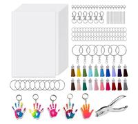 Eighosee Il Kit Include 251 PCS Riduci Le Forniture per Il Dink con 20 Fogli Che Si Restringono in Plastica, Foro, Nappe, Corsi di Aragosta,