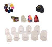 Eighosee Il kit per chitarra include plettri per pollice e protezioni per la punta delle per chitarra, ukulele e altri strumenti a corda