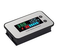Eighosee IPX7 Monitor Batteria Impermeabile 7-100 V Misuratore Capacità Batteria con Allarme Cicalino Temperatura, Schermo Multicolore