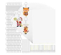 Eighosee Kit con Carta Termoretraibile + Accessori, Kit Pellicola Termoretraibile ShrinkArt In Plastica Termoretraibile per DIY/Anelli/