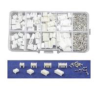 Eighosee Kit da 40 pezzi in scatola 2p 3p 4p 5 pin passo 2,54 mm terminale/alloggiamento/connettore pin header connettori cavi adattatore kit XH