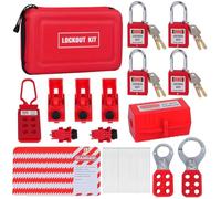 Eighosee Kit di Etichette di Bloccaggio Morsetti e Serrature Universali con Interruttore Multipolare, di Sicurezza, Serrature con Spina