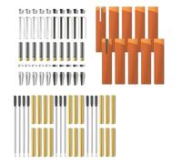 Eighosee Kit di Penne per Tornitura del Legno, Confezione da 10 Penne con Inchiostro Nero, Penna A Sfera, Penna A Sfera Sottile, Set di Forniture per Tornitura