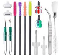 Eighosee Kit di Pulizia della Macchina da Cucire da 14 Pezzi, Cacciavite, Taglia Asole, in Silicone per La Riparazione e La Pulizia della Macchina da Cucire